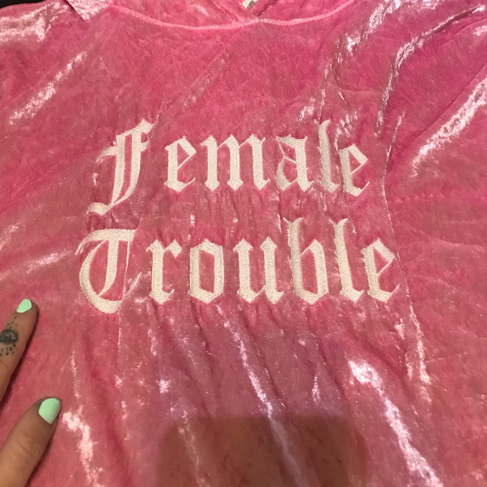 ‘Female Trouble’ Velvet Long Sleeve